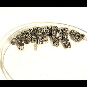 Lot of 12 Sterling Bali Beads